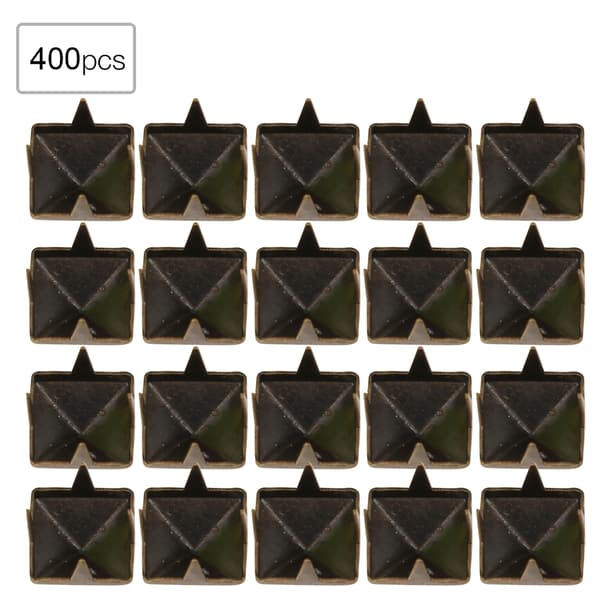 400 pcs 4-7 mm DIY Leather Craft Pyramid Studs Square Rivets for Bag Shoe Belt Bronze