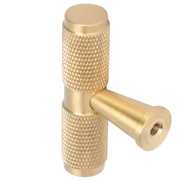 Brushed Brass Knob Modern Minimalist Single Hole Drawer Handle for Wardrobe Door