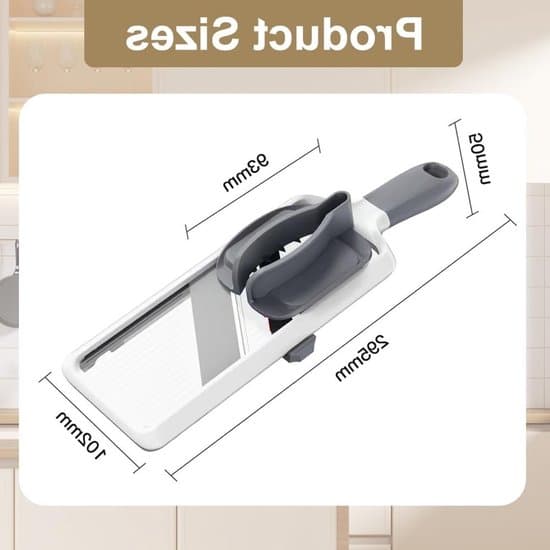 Adjustable Vegetable Slicer with Finger Guard, 3 Cutting Thicknesses for Onions, Tomatoes, and More in the Kitchen