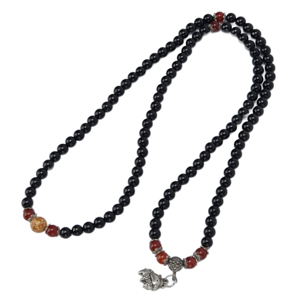 Pärlarmband Lycka Naturlig Obsidian Armband för Kvinnor Män Hälsa Rikedomen Pengar Feng Shui Smycken