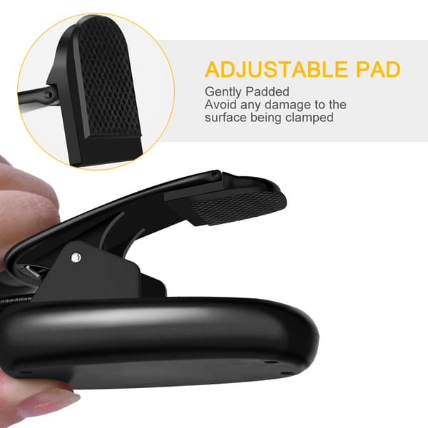Reading Lamp, 14 LED USB Rechargeable and Eye-Caring Book Light, Flexible Clip-On Reading Lamp