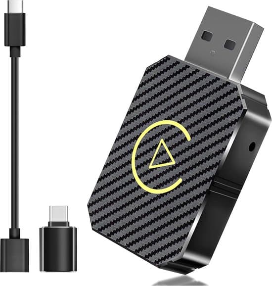 Trådløs CarPlay-adapter, kompatibel med Apple iPhones, USB-forlengelse