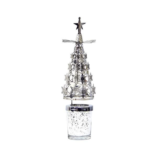 Christmas Aromatherapy Candle Warm Tree Rotating Candle Holder Walking Candle