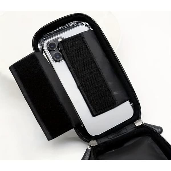 Mobile Phone Holder with Bag for Bicycle - Frame Mounted
