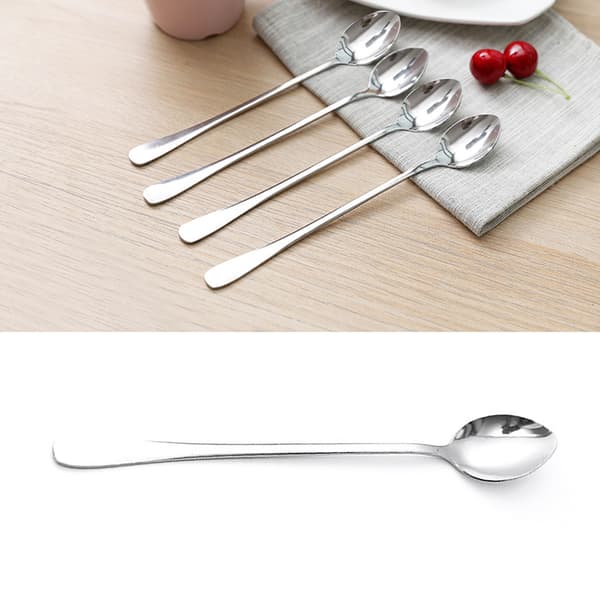 Lange skeer i rustfrit stål, elegante multifunktionelle røreværktøjer til kaffe, te og desserter, 3-delt sæt, spids spids