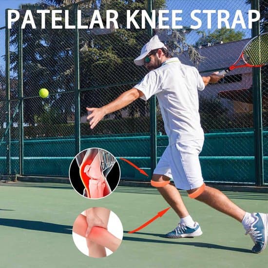 Silicone Knee Strap with Patella Support - Stable Non-Slip, Extra Width - High-Quality Silicone, Easy to Clean - Orange - 2 Pieces