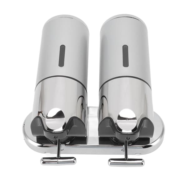 Soap Dispenser Double Pump 1000ml Wall Mounted Easily Refillable Reusable Shampoo Dispenser for Bathroom Hotel