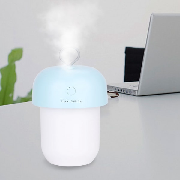 Rechargeable Humidifier Night Light Mute Household Humidifier Mini USB Purifier (Blue)