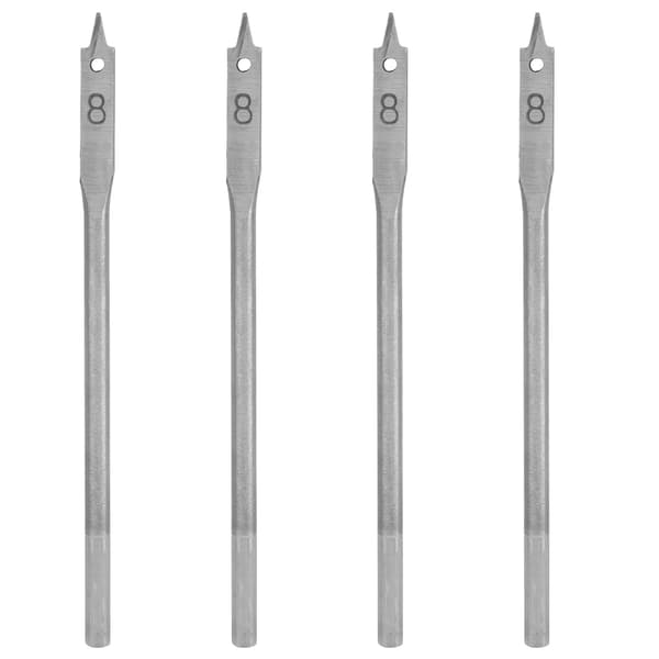 4 Pcs Carbon Steel Spade Drill Bit, Woodworking Hole Saw, 8mm