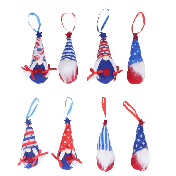 8 Pcs. Independence Day Gnome Doll Pentastar Plush Faceless Dwarf Doll Decor for Decoration
