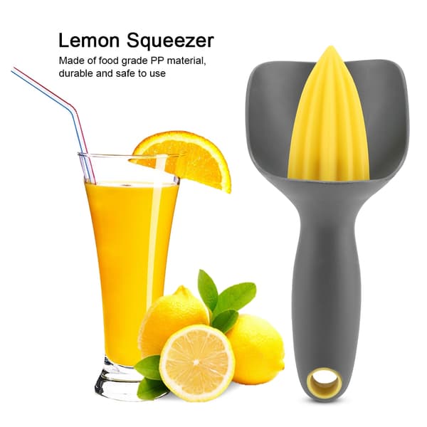 Ergonomisk Manuell Mini Citronpress för Lime Apelsin (Svart)