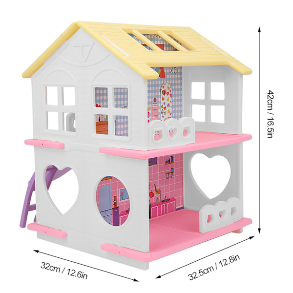 Miniatyrdockhus Leksaker DIY Barn Montera Dockhus Bebisleksak Pojke Flickor PresentA Stil