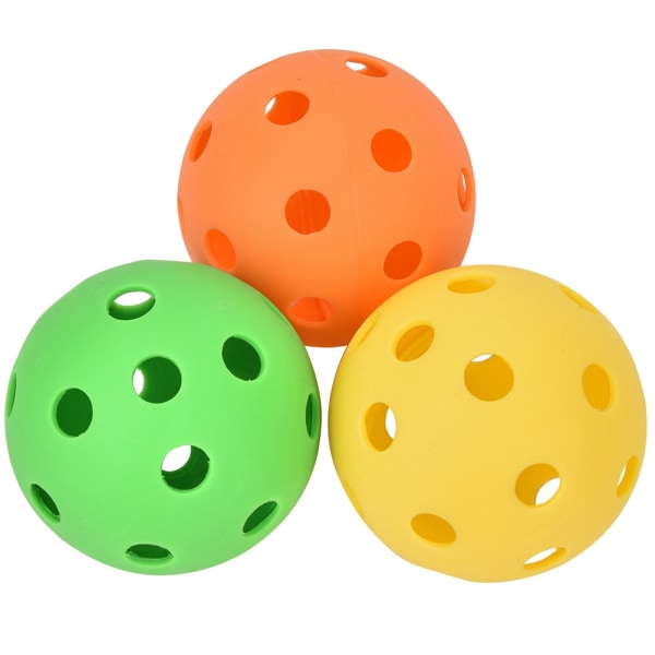 3Pcs Outdoor Portable Sport Equipment TPE Pickleball Ball with 26 Holes