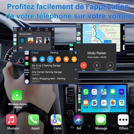 Trådløs CarPlay-adapter, kompatibel med Apple iPhones, USB-forlengelse