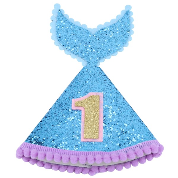 Glitter Baby Ensimmäinen Syntymäpäiväsuihku Hattu Pääpanta Tarvike Yksivuotias Valokuva Rekvisiitta (Vaaleanpunainen)