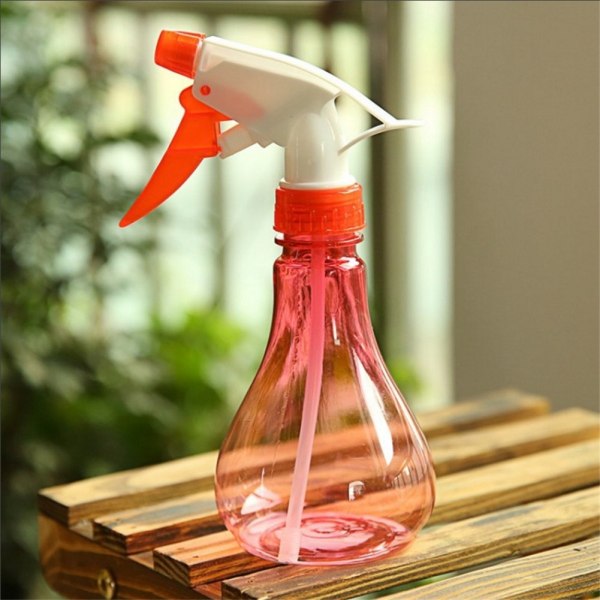 Trädgårdsrengöring Vattensprayflaska Transparent ABS Hand Trigger Flaskor Kalebass Röd