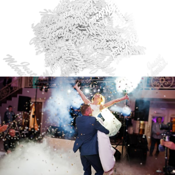 Bröllopsbord stänk möhippor konfetti Enkelfest mousserande festdekorationer（#5）
