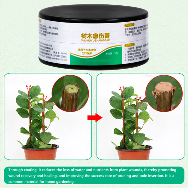 50 g växtläkande tätningsmedel Bonsai sårläkningsmedel Trädbeskärningspasta