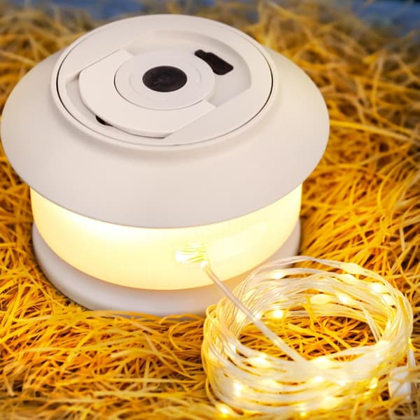 Camping String Lights, Rechargeable Tent String Lights, 20 Meter LED Hanging Waterproof Camping String Lights