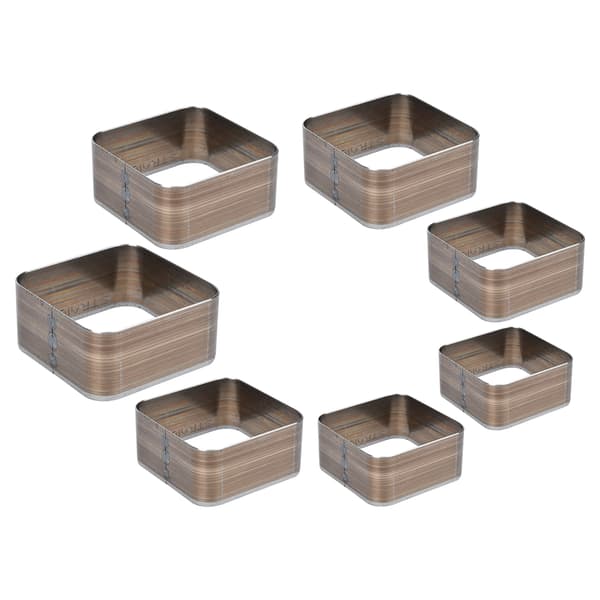 7 pcs 20-50 mm Leather Cutting Dies Set Square Shape Tool for DIY Craft Punch Die