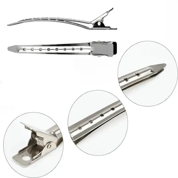 Alligatorklemmer, sett med 24 - rustfritt stål - rustbestandig - 9 cm