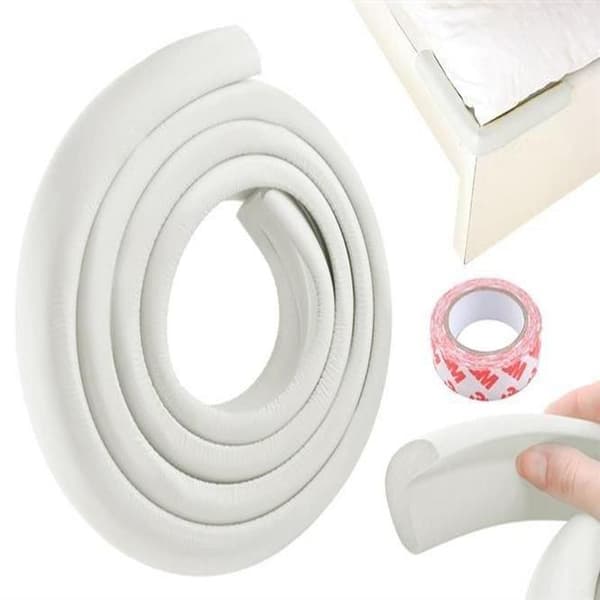 4m Corner Protector / Edge Protector for Tables - Edge Protection - Cuttable - 2-Pack (White) 1-Pack (Vit)