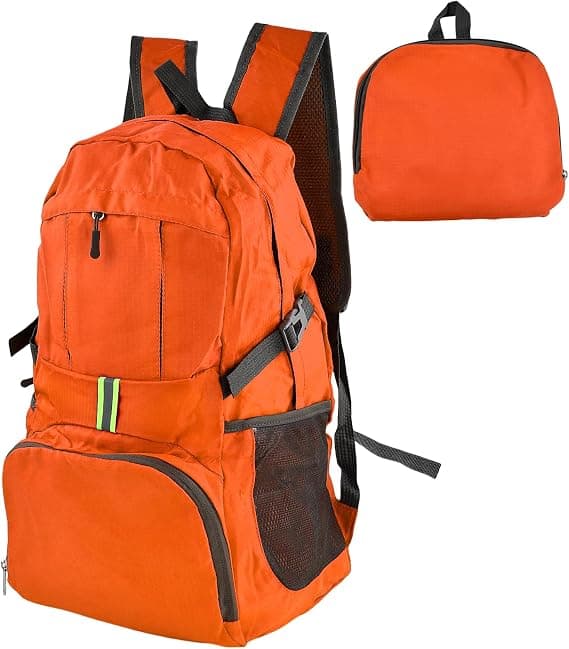 35L Ultralight Foldable Backpack, Waterproof Hiking Backpack, Travel Backpack, Cycling Backpack, For Women & Men, Orange