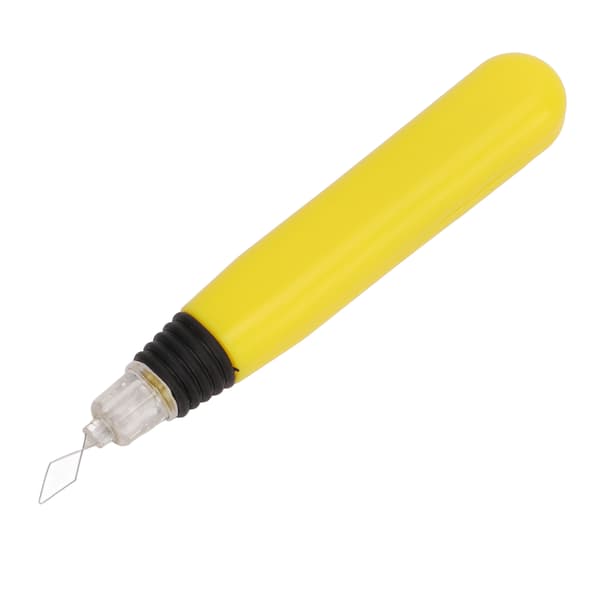 Portable LED Needle Threader, Battery Operated, Easy Grip Plastic Sewing Tool for Machines, Yellow