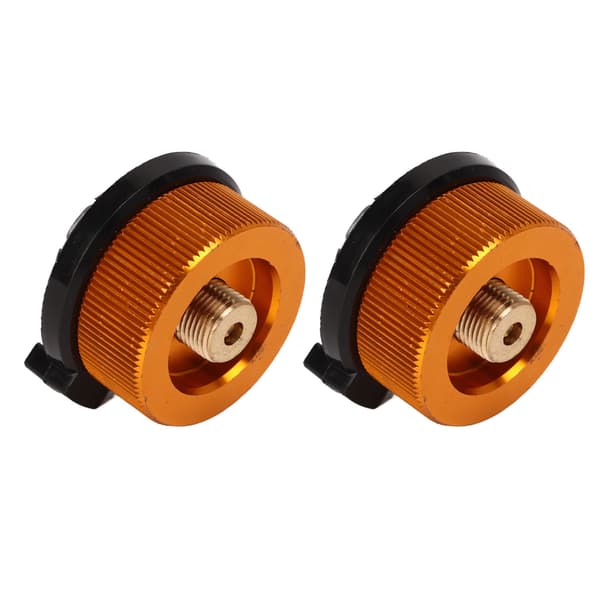 Camping Stove Converter 2-pack Automatic Shut-off, Portable Propane Adapter, Lightweight Nylon and Aluminum Alloy