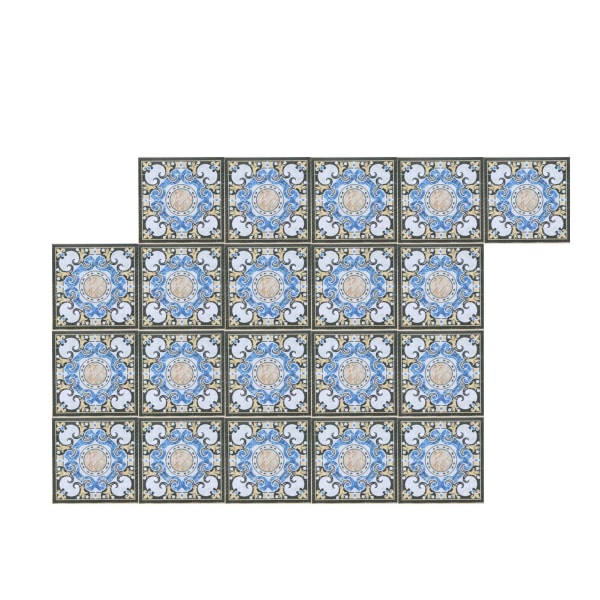 20st diagonala golvdekaler Vattentäta kakelklistermärken Golvdekaler för vardagsrumskorridor