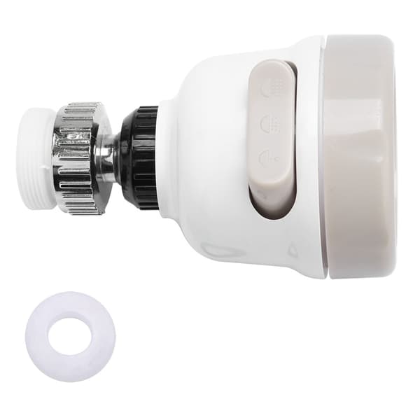 360-degree Rotatable Kitchen Faucet Nozzle with Splash Guard and 3 Modes