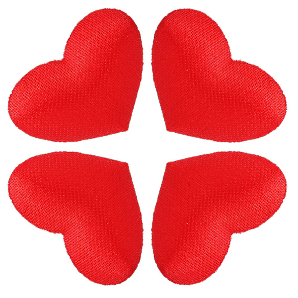 500 stk Hjerteformet Dekorasjonssvamppose Bryllup Jubileum Valentinsdag Festtilbehør (2,1 cm Rød 500 stk Pose)