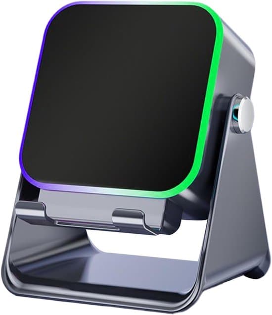 Inductive Speaker - Phone Holder - Wireless Charging - Adjustable Lighting - Black