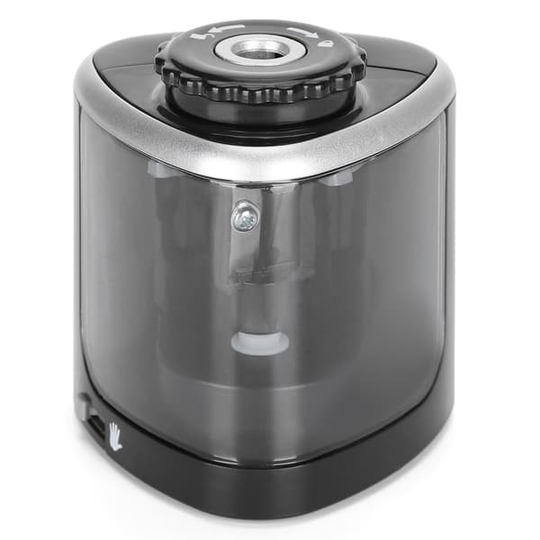 Electric Automatic Pencil Sharpener, Black, with Replaceable Blade Holder, Student Supplies for Desk