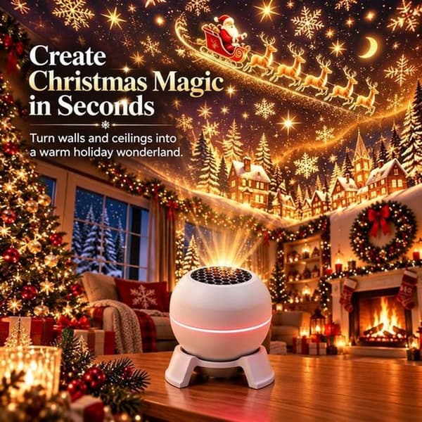 Magisk juleprojeksjonsnattlampe USB-juleprojektor for innendørs bruk 3pcs