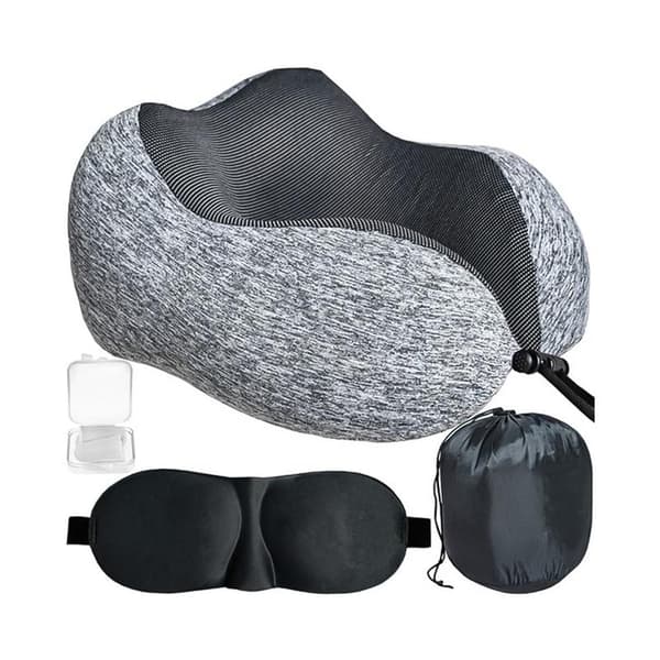 Travel Kit 3-in-1 with Memory Foam - Neck Pillow & Sleep Mask