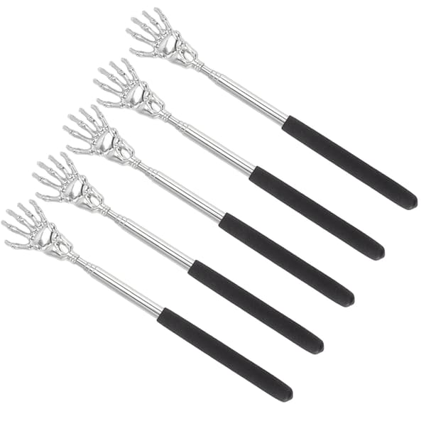 5 Pcs Extendable Stainless Steel Back Scratcher, Telescopic Portable Retractable Body Massager Tool