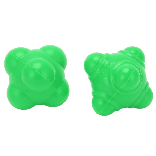 2 st Gummi Reaktionsstudsbollar Oregelbunden Form Reaktionsbollar för Koordination Smidighet Hastighetsträning