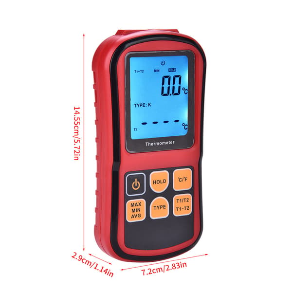 GM1312 Digital Thermometer Dual Channel LCD Display Temperature Meter
