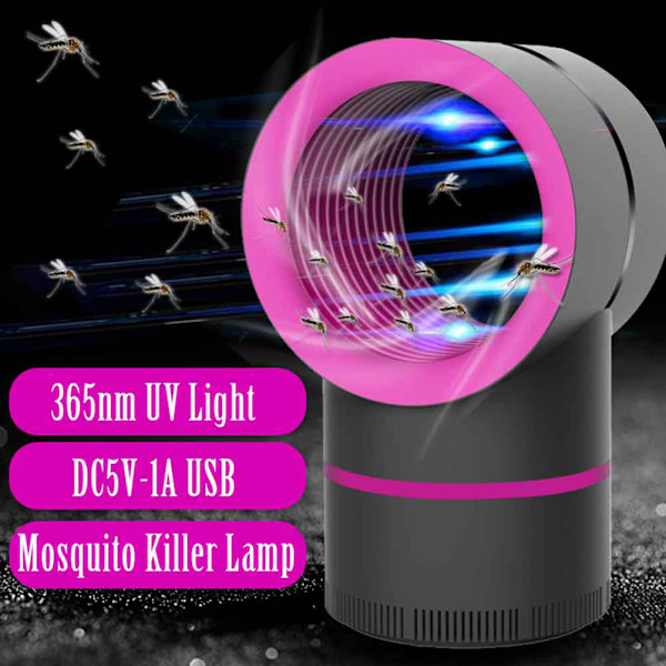 Ultraviolett myggdödande lampa USB uppladdningsbar myggdödande ljus elektrisk omgivande flugdödande glödlampor för hem utomhus uteplats gård