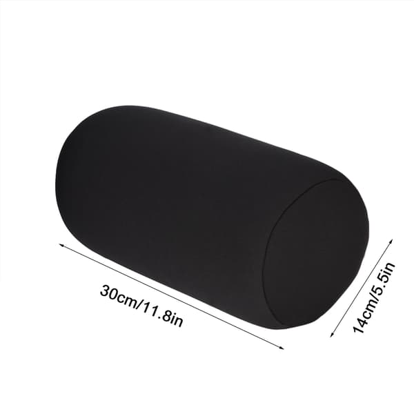 Micro Mini Microbead Pillow Roll Pillow Travel Home Seat Sleeping Neck Rest Black