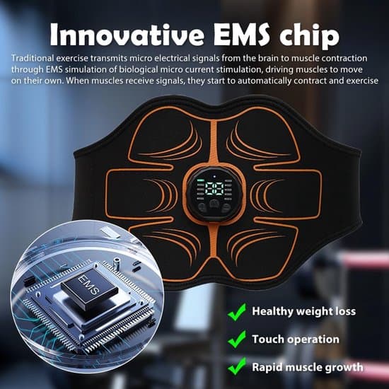 EMS Abdominal Trainer, Electrical, Home Use, 10 Modes and 30 Intensity, USB Rechargeable, Unisex Abdominal Belt