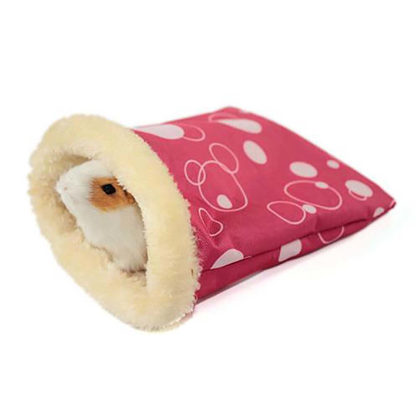 Varm plysch hamster säng hus mjuk marsvin säng råtta bo små djur mus sovsäck