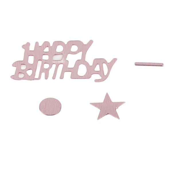 2000 st Grattis på födelsedagen brevbordskonfetti med stjärn- och skivdekorationstillbehör roséguld