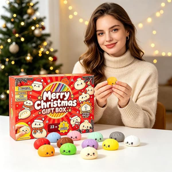 Jule Squishies Adventskalender 2026 Nedtelling for Voksne B
