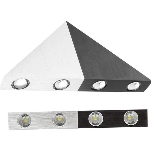 Upp- och nedåtriktad vägglampa, moderna inomhusvägglampor 5W triangulära LED-neonlampor för sovrum (grön)