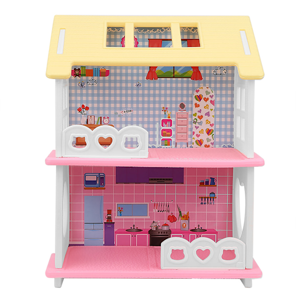 Miniatyrdockhus Leksaker DIY Barn Montera Dockhus Bebisleksak Pojke Flickor PresentA Stil