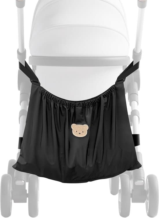 Stroller Bag - Nylon Material - Large Capacity - Suitable for Storing Umbrellas and Pet Supplies - Black Bear Design