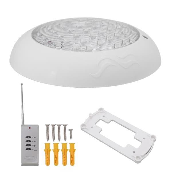 LED Pool Lighting IP68 Waterproof AC DC12V 35W with Remote Control for Outdoor Pools White