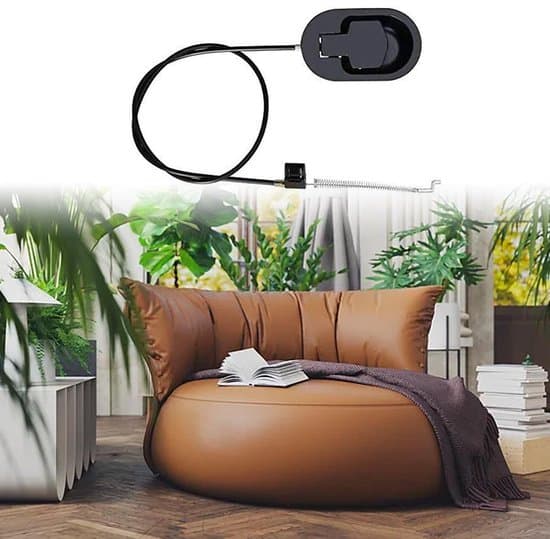 Universal Recliner Cable - Aluminum Cable with Handle 96cm Black - Replacement for Recliner - 1 Piece - Home Use Black